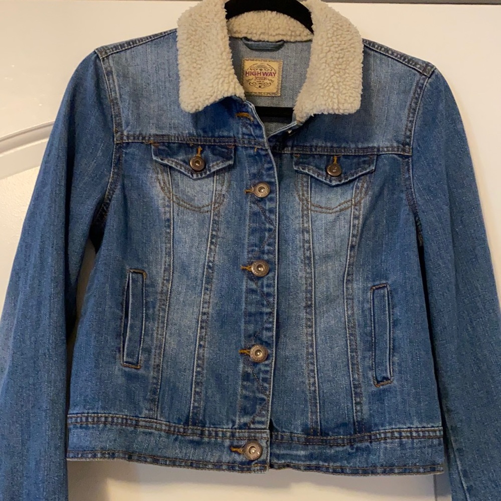 Highway Jeans Denim Jacket with polyester fur